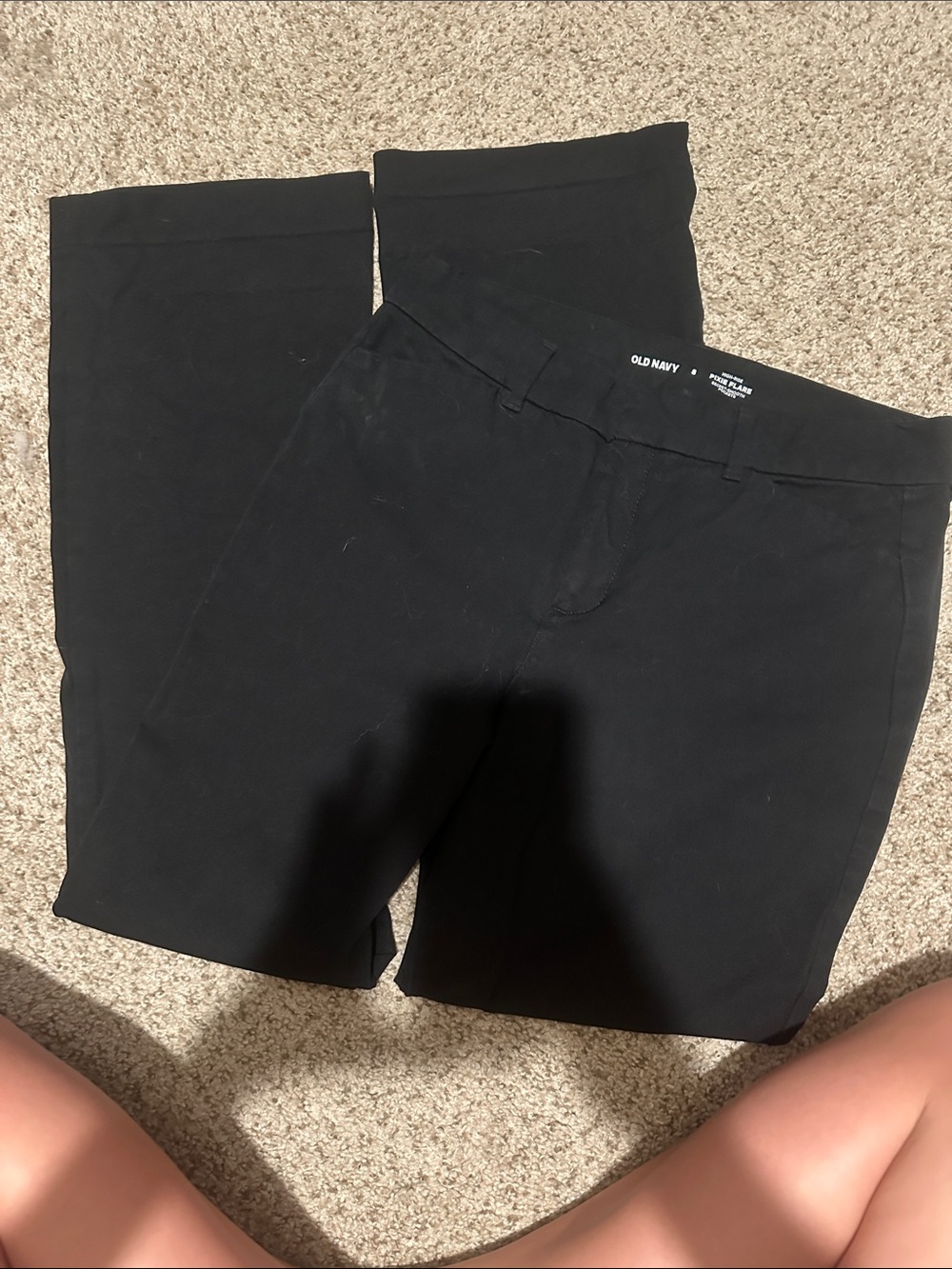 Old Navy Black Pixie Flare High-Rise Pants